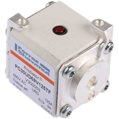 Mersen 125A size 30 FF Square Body Fuse, aR, 700V