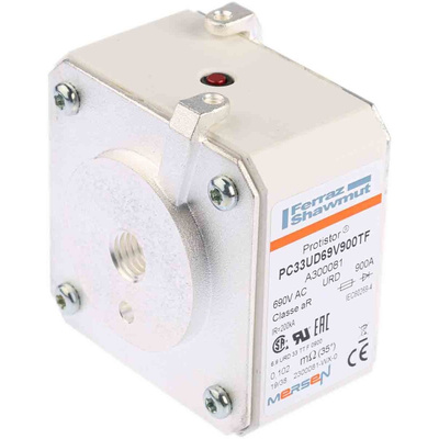 Mersen 900A size 33 FF Square Body Fuse, aR, 700V