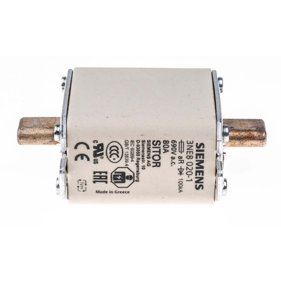 Siemens 80A Centred Tag Fuse, NH00, 690V ac