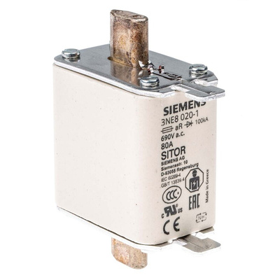 Siemens 80A Centred Tag Fuse, NH00, 690V ac