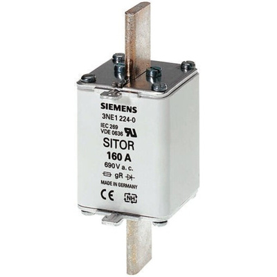 Siemens 250A Centred Tag Fuse, NH1, 690V ac