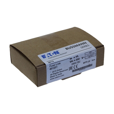 Eaton 4A British Standard Fuse, A1, 550V ac, 44.5mm