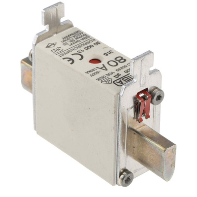 SIBA 80A NH Fuse, NH000, 500V ac