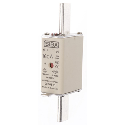 SIBA 160A Centred Tag Fuse, NH1, 500V ac