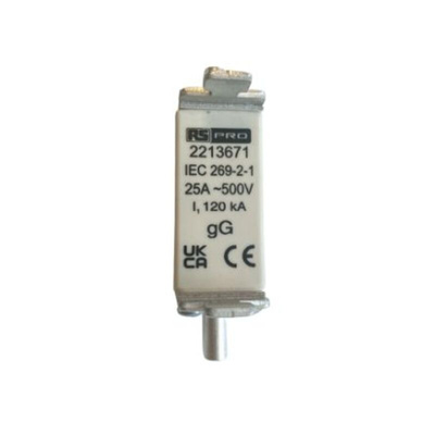 RS PRO 25A NH Fuse, NH000, 415V ac