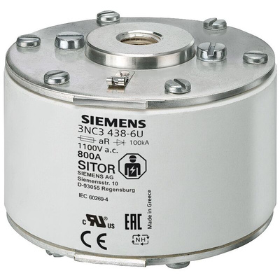 Siemens 400A size NH3 Square Body Fuse, aR, 440V