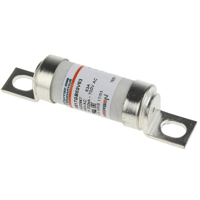 Mersen 63A British Standard Fuse, 17 x 49mm, 690V, 61 → 65.5mm
