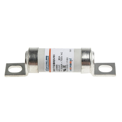 Mersen 80A British Standard Fuse, 17 x 49mm, 690V, 61 → 65.5mm