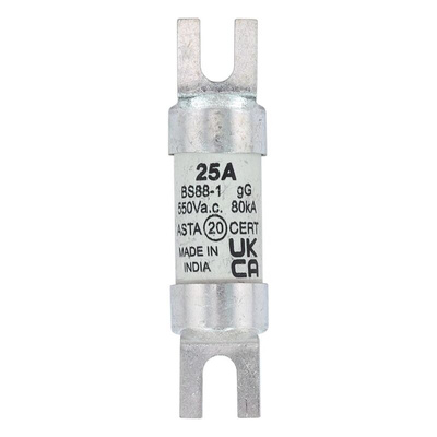 Eaton 25A British Standard Fuse, A1, 550V ac, 44.5mm