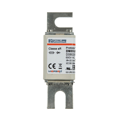 Mersen 80A German Standard Fuse, NH00, 690V ac, 77mm