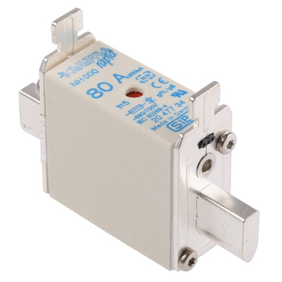 SIBA 80A NH Fuse, NH000, 690V ac