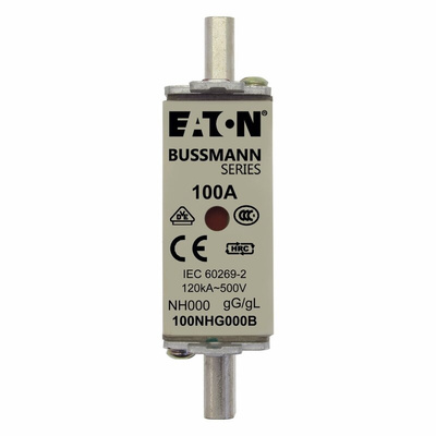 Eaton 100A Tag Fuse, NH000, 500V ac