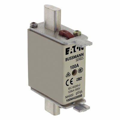 Eaton 100A Tag Fuse, NH000, 500V ac