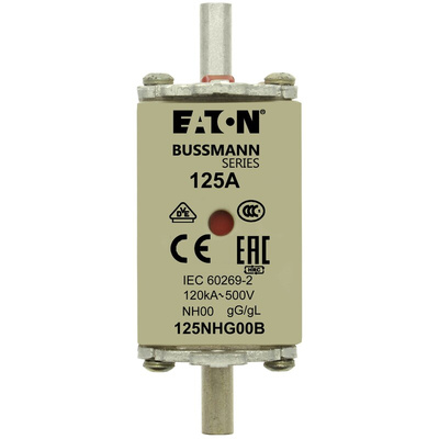 Eaton 125A Centred Tag Fuse, NH00, 500V ac