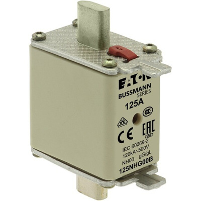 Eaton 125A Centred Tag Fuse, NH00, 500V ac