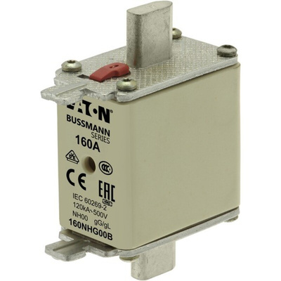 Eaton 160A Centred Tag Fuse, NH00, 500V ac