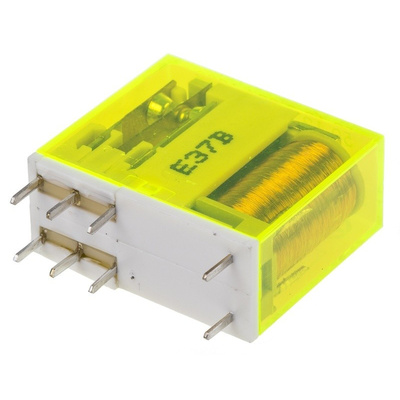 Finder, 24V dc Coil Non-Latching Relay DPDT, 8A Switching Current PCB Mount, 2 Pole