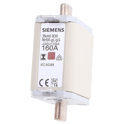 Siemens 160A NH Fuse, NH00, 500V ac