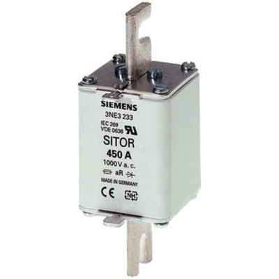 Siemens 400A NH Fuse, C00, 1kV, 110mm