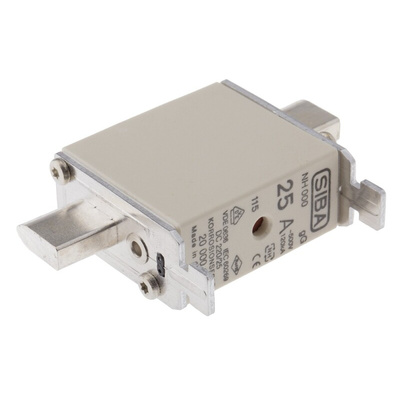 SIBA 25A NH Fuse, NH000, 500V ac