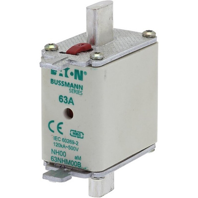 Eaton 63A Centred Tag Fuse, NH00, 500V ac