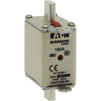 Eaton 160A NH Fuse, NH00, 690V ac