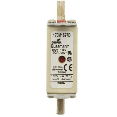 Eaton 16A Centred Tag Fuse, NH000, 690V