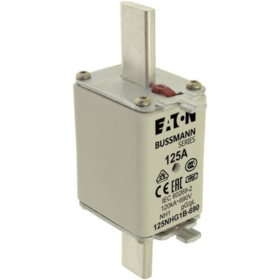 Eaton 125A Centred Tag Fuse, NH1, 690V ac