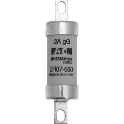 Eaton 2A Bolted Tag Fuse, A2, 250 V dc, 660V ac, 71.5mm