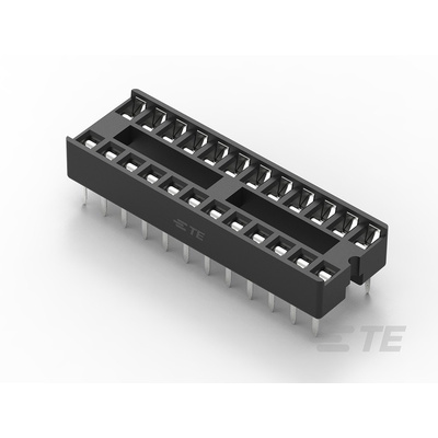 TE Connectivity 2.54mm Pitch Straight 24 Way, Through Hole Ladder IC Dip Socket, 1A