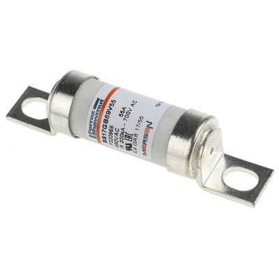Mersen 55A British Standard Fuse, 17 x 49mm, 690V, 61 → 65.5mm