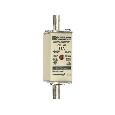 Mersen 35A Tag Fuse, 78 x 52 x 21mm, 500V ac