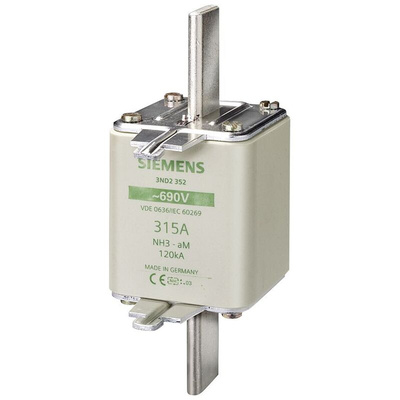 Siemens 315A NH Fuse, NH3, 690 / 250V ac/dc