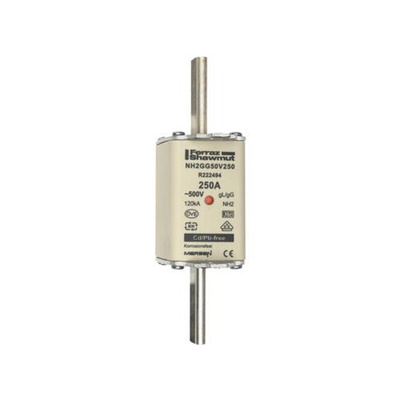 Mersen 250A NH Fuse, NH 2, 500V ac