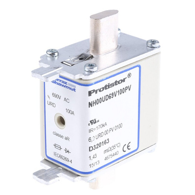 Mersen 100A NH Fuse, NH00, 690V ac