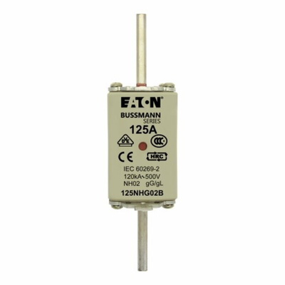 Eaton 125A Centred Tag Fuse, NH02, 500V ac