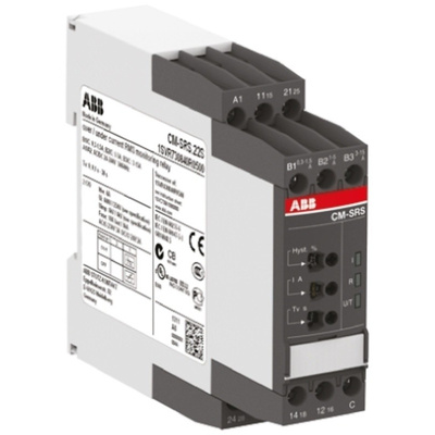 ABB Current Monitoring Relay With DPDT Contacts, 1 Phase