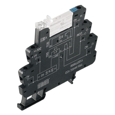 Weidmuller TRS Series , 24V SPDT Interface Relay Module, Screw Terminal , DIN Rail
