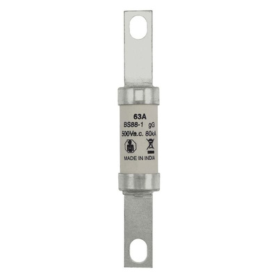 Eaton 63A Bolted Tag Fuse, 250 V dc, 500V ac, 111mm