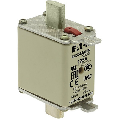 Eaton 125A NH Fuse, NH00, 690V ac