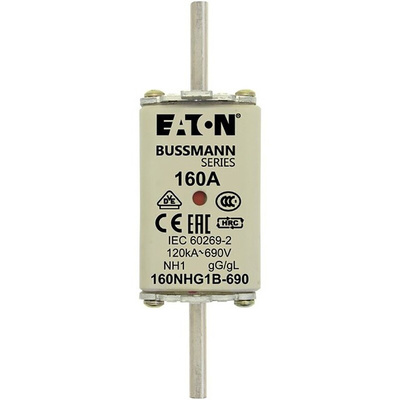 Eaton 160A NH Fuse, NH1, 500V ac