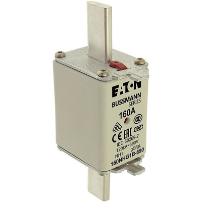 Eaton 160A NH Fuse, NH1, 500V ac