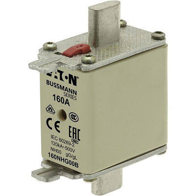 Eaton 63A Centred Tag Fuse, NH00, 500V ac