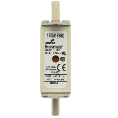 Eaton 63A Centred Tag Fuse, NH000, 690V