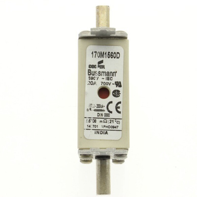 Eaton 20A Centred Tag Fuse, NH000, 690V