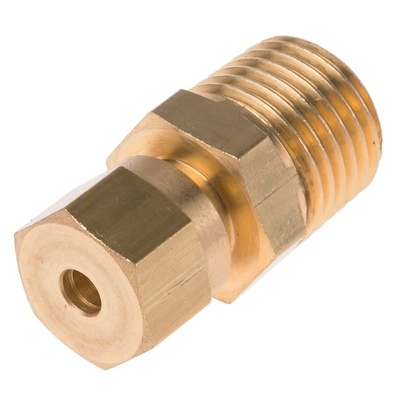 RS PRO Thermocouple Compression Fitting for use with Thermocouple With 3mm Probe Diameter, 1/4 BSPT