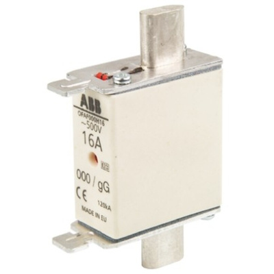 ABB 16A Centred Tag Fuse, NH000, 500V