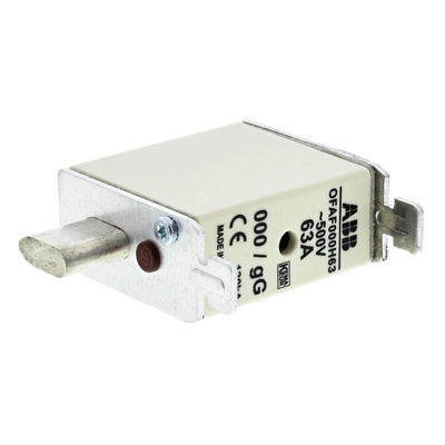 ABB 63A Centred Tag Fuse, NH000, 500V