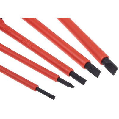 RS PRO Phillips; Pozidriv; Slotted Insulated Screwdriver Set, 10-Piece