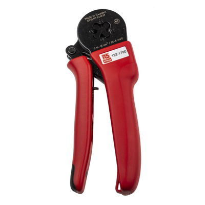 RS PRO Hand Ratcheting Crimp Tool for Wire End Sleeves, 0,14 → 10mm² Wire